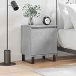vidaXL Table de chevet gris béton 40x30x50 cm bois d'ingénierie