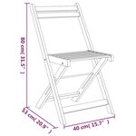 vidaXL Ensemble de bistro pliable 3 Pièces bois d'acacia solide