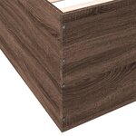 vidaXL Cadre de lit chêne marron 75x190 cm bois d'ingénierie