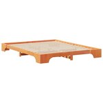 vidaXL Cadre de lit surélevé Marron 160 x 210 cm Bois massif