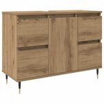 vidaXL Armoire de salle de bain chêne artisanal bois d'ingénierie