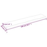 vidaXL Étagère murale marron clair 100x20x4cm bois chêne massif traité