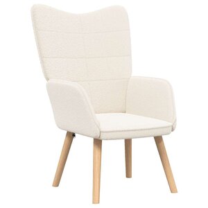 vidaXL fauteuil Crème 62 x 67 x 95 5 cm Tissu Sherpa