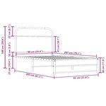 vidaXL Cadre de lit sans matelas 90x200cm chêne fumé bois d'ingénierie