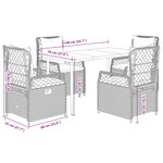 vidaXL Ensemble à manger de jardin avec coussins 5Pièces Beige poly rotin