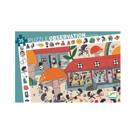 Puzzle observation Ecole des herissons 35 pcs