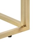 vidaXL Table console doré acier inoxydable et bois de mélèze massif