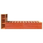 vidaXL Cadre de lit sans matelas cire marron 75x190 cm bois pin massif