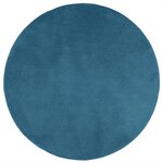 vidaXL Tapis OVIEDO à poils courts turquoise Ø 80 cm