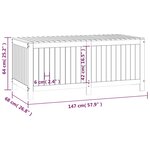 vidaXL Boîte de rangement de jardin Gris 147x68x64 cm Bois de pin