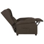 vidaXL Fauteuil inclinable Marron foncé Tissu
