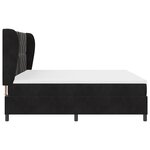 Lit à cadre avec matelas vidaXL Noir 200x200 cm Velours