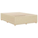 vidaXL Cadre de lit sans matelas crème 140x190 cm tissu