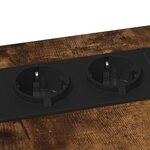 vidaXL Table de chevet Chêne fumé 41.5 x 26 x 60.5 cm