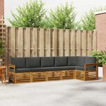 vidaXL Ensemble de canapé d'angle 6 Pièces Naturel et Anthracite