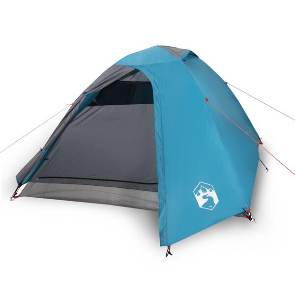 vidaXL Tente de camping à dôme 3 personnes bleu imperméable