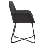 vidaXL Chaises à manger lot de 2 noir tissu