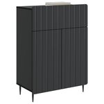 vidaXL Buffet Noir 66 x 34 5 x 92 cm Bois d'ingénierie