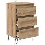 vidaXL Buffet Chêne artisanal 40 x 35 x 70 cm Bois d'ingénierie et fer