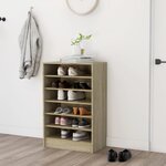 vidaXL Armoire à chaussures Chêne Sonoma 60x35x92 cm Bois d’ingénierie