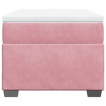 vidaXL Sommier à lattes de lit avec matelas Rose 90x200 cm Velours