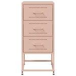 vidaXL Table de chevet rose 36x39x78 cm acier
