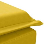 vidaXL Chaise longue de massage avec traversin jaune velours