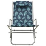 vidaXL Chaises à bascule lot de 2 Acier Motif de feuilles