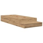 vidaXL Cadre de lit avec rangement avec tiroir Chêne artisanal 90 cm