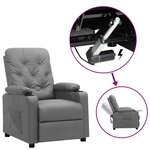 vidaXL Fauteuil Gris Similicuir
