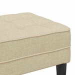 vidaXL banc Crème 113 x 57 x 39 cm tissu