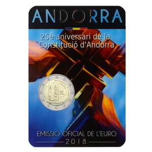 2 euros commémorative Andorre 2018 BU - Constitution.