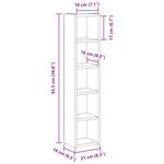 vidaXL Armoires à CD 2 Pièces vieux bois 21x16x93 5 cm bois d'ingénierie