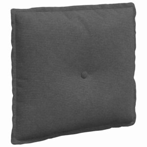 vidaXL Coussin de Dos Gris foncé 50 x 45 cm Tissu en velours côtelé