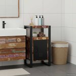vidaXL Meuble de Salle de Bain Marron Bois massif de récupération