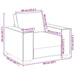 vidaXL Canapé 3 Pièces Crème 220 x 80 x 84 cm Tissu en lin mélangé