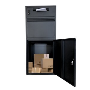 Boîte aux lettres avec compartiment séparé - ParcelXL - Noir - Boîte à colis autonome