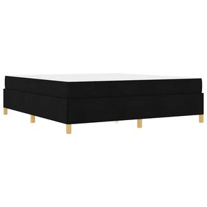 vidaXL Cadre de lit avec matelas Noir 180 x 200 cm tissu