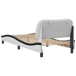 vidaXL Cadre de lit sans matelas Hvar blanc et noir 90x200 cm similicuir