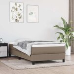 vidaXL Matelas de lit à ressorts ensachés fermeté moyenne Taupe 90x200x20 cm Tissu