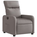 vidaXL Fauteuil inclinable électrique Taupe Tissu
