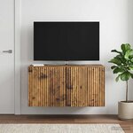 vidaXL Meuble TV mural Bois ancien 59 5 x 31 x 30 cm Bois d'ingénierie