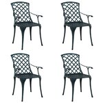 vidaXL Chaise de jardin Vert 61 x 60 5 x 93cm Aluminium