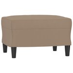 vidaXL Canapé à 3 places avec repose-pieds Cappuccino 180cm Similicuir