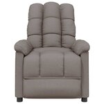 vidaXL Fauteuil de massage Taupe Tissu