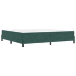 vidaXL Lit à ressorts avec matelas Vert foncé 200 x 200 cm tissu