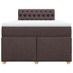 vidaXL Sommier à lattes de lit avec matelas Marron foncé 120x200 cm