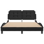 vidaXL Cadre de lit avec LED sans matelas noir 140x190 cm