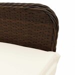 vidaXL Ensemble de bistro de jardin 3 Pièces coussins marron poly rotin