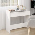 vidaXL Table console Blanc 89x41x76 5 cm Acier